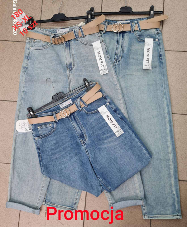 Spodnie damskie jeans Roz XS-XL, 1 Kolor Paczka 10 szt